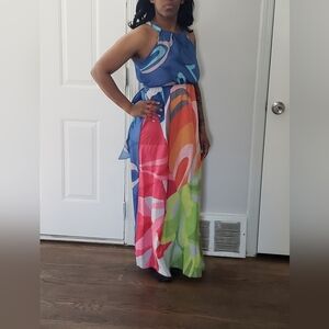 Multi-colored Maxi Dress
